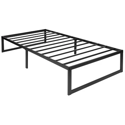 Merrick Lane 14 Inch Steel Bed Frame With Steel Slat Support For Any Mattress (No Box Spring Required) 12 Merrick Lane 14 Inch Steel Bed Frame With Steel Slat Support For Any Mattress (No Box Spring Required) - Image 12
