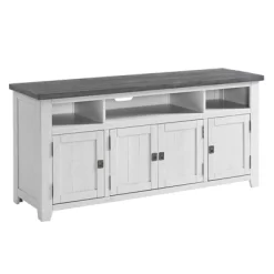 Foundry 65" TV Stand White Stain With Gray Top - Martin Svensson Home -Cozy Living Deals Store GUEST b80ccc67 011e 44ce b335 e58c6a721d30