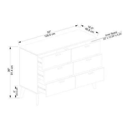 Reid Dresser Walnut - Linon 12 Reid Dresser Walnut - Linon - Image 12