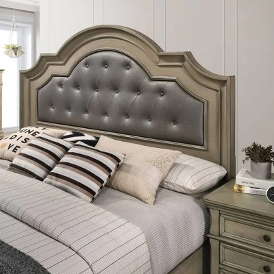 3pc Kritan Bed With 2 Nightstands Antique Warm Gray - HOMES: Inside + Out 2 3pc Kritan Bed With 2 Nightstands Antique Warm Gray - HOMES: Inside + Out - Image 2
