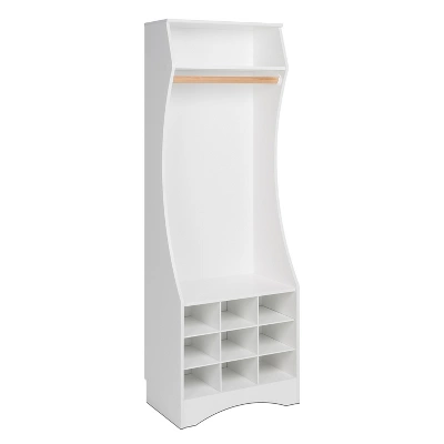 Narrow Wardrobe With Shoe Storage White - Prepac 2 Narrow Wardrobe With Shoe Storage White - Prepac - Image 2