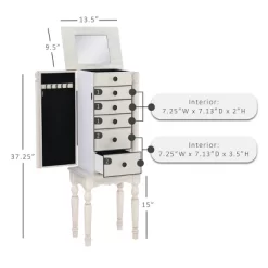 Obrecht Jewelry Armoire Off White - Powell Company -Cozy Living Deals Store GUEST b9499fe3 9400 4ae6 b729 14aae2608b8d