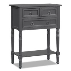Costway Console Entryway Table W/ 3 Drawers Open Shelf For Hallway Living Room Dark Grey -Cozy Living Deals Store GUEST b9b2a2af bbdf 4c8c 9db2 aa3cd39f24d4