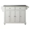 Cambridge Stainless Steel Top Kitchen Island - White - Crosley