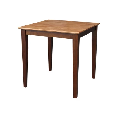 Solid Wood Top Table With Shaker Legs Cinnamon/Brown - International Concepts 6 Solid Wood Top Table With Shaker Legs Cinnamon/Brown - International Concepts - Image 6