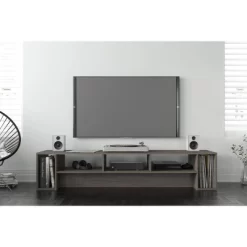 Rustik 3 Shelf TV Stand For TVs Up To 80" - Nexera