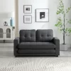 Convertible Folding Futon Sofa Bed, Dark Gray - ModernLuxe