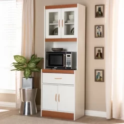 Laurana Kitchen Cabinet And Hutch - Baxton Studio 12 Laurana Kitchen Cabinet And Hutch - Baxton Studio -Cozy Living Deals Store GUEST bd086291 6a53 4f6b 8069 cd655783008b