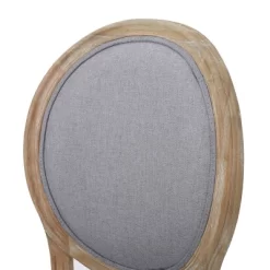 Set Of 4 Phinnaeus French Country Fabric Dining Chairs Light Gray/Natural - Christopher Knight Home -Cozy Living Deals Store GUEST bd9221c1 75c9 4340 8e00 90508b28fe42