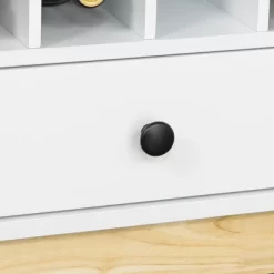 HOMCOM Glass Door Bar Cabinet With Storage In 12-Bottle Wine Rack, Drawer, & Shelves, Sideboard Buffet Cabinet Kitchen & Dining Room Cabinet, White 9 HOMCOM Glass Door Bar Cabinet With Storage In 12-Bottle Wine Rack, Drawer, & Shelves, Sideboard Buffet Cabinet Kitchen & Dining Room Cabinet, White -Cozy Living Deals Store GUEST bdbffdb1 5ea0 4c41 9326 b2cc0cbbeae9