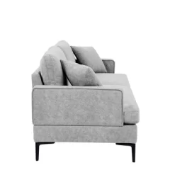 80.7" Modern Upholstered Loveseat Sofa With Metal Legs And 2 Pillows-ModernLuxe -Cozy Living Deals Store GUEST bdd9b5d2 34c1 4a42 9ca9 4074ece31667