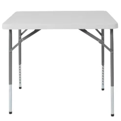 Flash Furniture 2.79-Foot Square Height Adjustable Granite White Plastic Folding Table -Cozy Living Deals Store GUEST be00ecb6 1cfe 4557 af2a 627f5d4fb22b