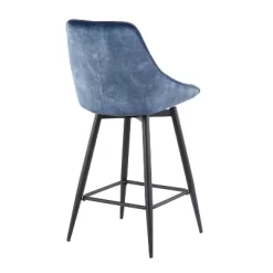 Set Of 2 Diana Velvet Steel Contemporary Counter Height Barstools Black/Blue - LumiSource 10 Set Of 2 Diana Velvet Steel Contemporary Counter Height Barstools Black/Blue - LumiSource -Cozy Living Deals Store GUEST be0867b6 4dee 4344 9aad 3d4d316fb08e