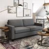 Georgia Fabric Three Seater SofaGray - CorLiving