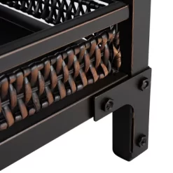 Dinesh Console With Storage Shelf - Black/Dark Walnut - Safavieh -Cozy Living Deals Store GUEST bef2d951 b72f 4a1a 80ae fc80d45f4d32