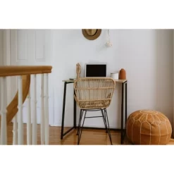 2pk Balka Rattan Dining Chair With Armrests Rattan/Black - South Shore -Cozy Living Deals Store GUEST bf6b5a3f 9010 4de9 800e d28f0a051df3