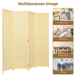 Costway 4 Panel Room Divider Screen Portable Folding 6 Ft Partition Screen 14 Costway 4 Panel Room Divider Screen Portable Folding 6 Ft Partition Screen -Cozy Living Deals Store GUEST bf6c27a3 b61b 42ac 8b0b 9294777d4691
