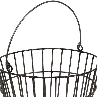 Sunnydaze Decor Sunnydaze Rustic Metal Nesting Baskets With Handles For Storage And Decor - 4 Pc 2 Sunnydaze Decor Sunnydaze Rustic Metal Nesting Baskets With Handles For Storage And Decor - 4 Pc - Image 2
