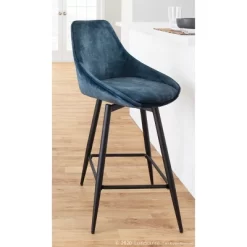 Set Of 2 Diana Velvet Steel Contemporary Counter Height Barstools Black/Blue - LumiSource 15 Set Of 2 Diana Velvet Steel Contemporary Counter Height Barstools Black/Blue - LumiSource -Cozy Living Deals Store GUEST c0090256 47d0 44c8 9bde 3ce17557f6e4