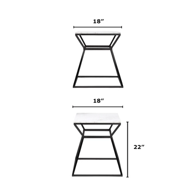 22" Audrey Marble Side Table - Adore Décor 5 22" Audrey Marble Side Table - Adore Décor - Image 5