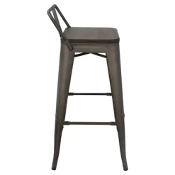 Set Of 2 30" Oregon Industrial Low Back Barstools - LumiSource