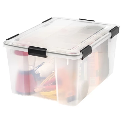 IRIS 62qt WeatherPro Plastic Storage Bin Clear 3 IRIS 62qt WeatherPro Plastic Storage Bin Clear - Image 3