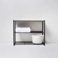 3 Tier Shoe Rack Black Metal With Natural Wood - Brightroom™ -Cozy Living Deals Store GUEST c136b996 a47b 4cd3 9536 a26df1deb6a1