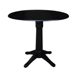 Sandon Round Dual Drop Leaf Pedestal Table Black - International Concepts 16 Sandon Round Dual Drop Leaf Pedestal Table Black - International Concepts -Cozy Living Deals Store GUEST c166b530 7e13 478e 8e9b ff2ae25f5f69