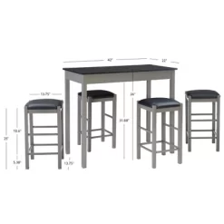 5pc Lancer Faux Marble Tavern Set - Linon -Cozy Living Deals Store GUEST c1d7b623 861f 478a b3c8 d1b5e6ba6ba3