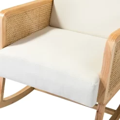 Adena Rocking Accent Chair With Rattan Arms | Karat Home-Beige 13 Adena Rocking Accent Chair With Rattan Arms | Karat Home-Beige -Cozy Living Deals Store GUEST c2227137 fb69 4bc7 b7e5 ff3b7c1a5a16