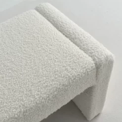 Kaia 47" Minimalist Aesthetic Look Teddy Waterfall Upholstered Bench-The Pop Maison -Cozy Living Deals Store GUEST c26307f6 ca8e 4f7f 9e98 6973737e5edd