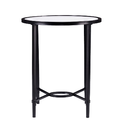 Dickinson Metal/Glass Oval Side Table Black - Aiden Lane 3 Dickinson Metal/Glass Oval Side Table Black - Aiden Lane - Image 3
