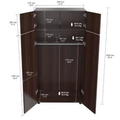4 Door Wardrobe/Armoire Espresso - Inval -Cozy Living Deals Store GUEST c2af0d5e 6908 42de b252 cb6243eb852c