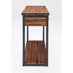 Claremont Rustic Wood Console Table With Two Drawers And Low Shelf Dark Brown - Alaterre Furniture -Cozy Living Deals Store GUEST c2ba4730 71d3 4620 9b7d 4db17466495b