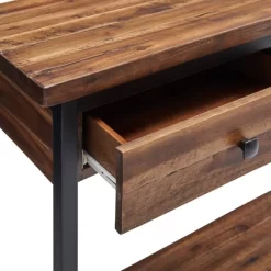 Claremont Rustic Wood Console Table With Two Drawers And Low Shelf Dark Brown - Alaterre Furniture -Cozy Living Deals Store GUEST c307de2e d885 4ecd 96dc 2d5602ecb61f