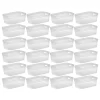 Sterilite 4.25 X 8 X 12.25 Inch Small Modern Storage Bin W/ Comfortable Carry Through Handles & Banded Rim For Household Organization, Clear (24 Pack)