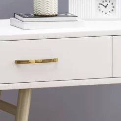 Dehaviland Modern Wood Vanity Table White/Champagne Gold - Christopher Knight Home -Cozy Living Deals Store GUEST c32258d7 890a 4423 a388 d00834a74210