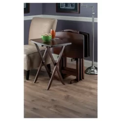 5pc Darryl Oversize Snack Table Set Antique Walnut - Winsome -Cozy Living Deals Store GUEST c3369d58 7ea1 4682 8c15 ec58c07414b7