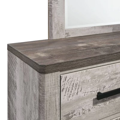 Adam 6 Drawer Dresser With Mirror Gray - Picket House Furnishings 5 Adam 6 Drawer Dresser With Mirror Gray - Picket House Furnishings - Image 5