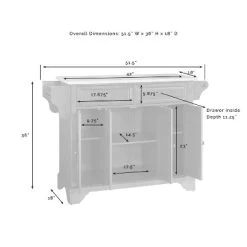 Lafayette Wood Top Full Size Kitchen Island/Cart Cherry/Natural - Crosley -Cozy Living Deals Store GUEST c3c56b87 b7ce 4a52 8d63 7039e5a81b61
