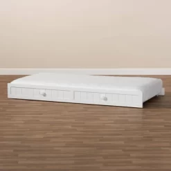 Twin Neves Wood Bed With Trundle White - Baxton Studio 9 Twin Neves Wood Bed With Trundle White - Baxton Studio -Cozy Living Deals Store GUEST c3db8de6 f02c 4a63 b0ee 2f092ce61120