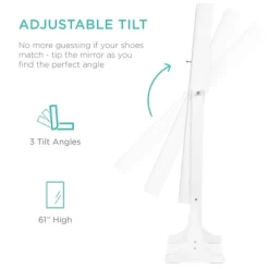 Best Choice Products 6-Tier Standing Mirror Lockable Storage Organizer Cabinet Armoire W/ LED Lights -Cozy Living Deals Store GUEST c44fbf2c 3258 48ab b437 99ca75271f5f