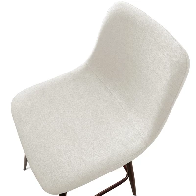 26" Bingo Walnut Leg With Upholstered Counter Height Stool (Set Of 2 )-Maison Boucle 5 26" Bingo Walnut Leg With Upholstered Counter Height Stool (Set Of 2 )-Maison Boucle - Image 5