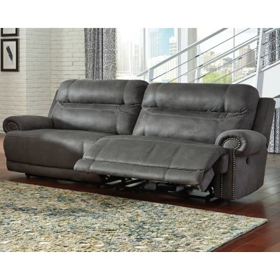 Austere 2 Seat Recliner Sofa Gray - Signature Design By Ashley 1 Austere 2 Seat Recliner Sofa Gray - Signature Design By Ashley