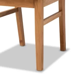 Set Of 2 Idris Fabric Upholstered Rattan Dining Chairs Black/Oak Brown - Baxton Studio -Cozy Living Deals Store GUEST c5920652 d152 4419 8316 14d7f7ab27b2