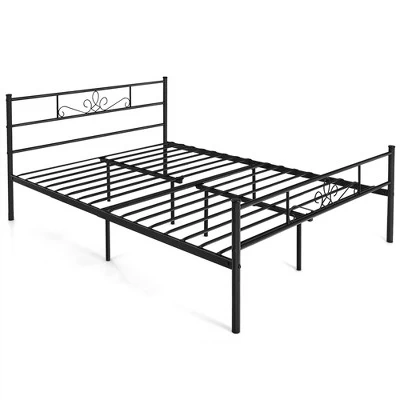 Costway Twin/Queen/Full Metal Platform Bed Frame With Headboard And Footboard No Box Spring Needed 10 Costway Twin/Queen/Full Metal Platform Bed Frame With Headboard And Footboard No Box Spring Needed - Image 10