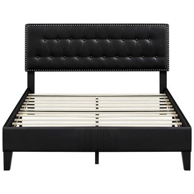Yaheetech Upholstered Bed Frame With Button-Tufted Headboard 11 Yaheetech Upholstered Bed Frame With Button-Tufted Headboard - Image 11
