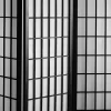 6 Ft. Tall Window Pane Shoji Screen - Black (6 Panels)