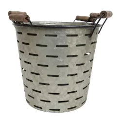 Set Of 3 Galvanized Metal & Wood Baskets - Foreside Home & Garden -Cozy Living Deals Store GUEST c64819c5 7328 4dde b571 ece830d96f53