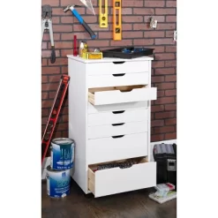 Cary 8 Drawer Rolling Storage Cart - Linon -Cozy Living Deals Store GUEST c68e1960 a9d4 40c3 83f9 faab1b3f3f7e
